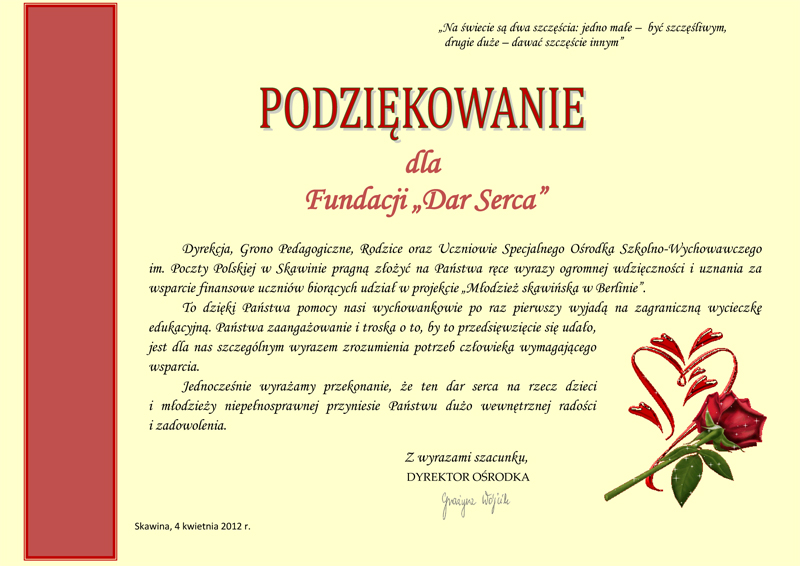 PODZIĘKOWANIE DAR SERCA kopia
